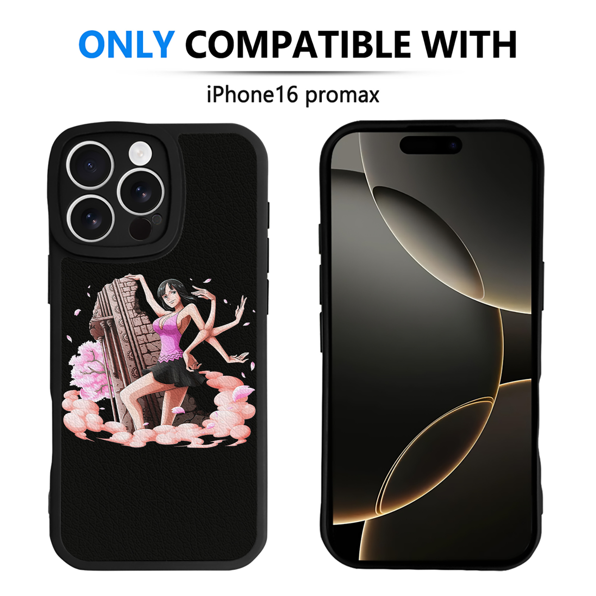 （画像用） ワンピース ニコ・ロビン ONE PIECE Nico Robin 【iPhone 16シリーズ対応】シリコンスマホケース（レザー調） 材質：シリコン